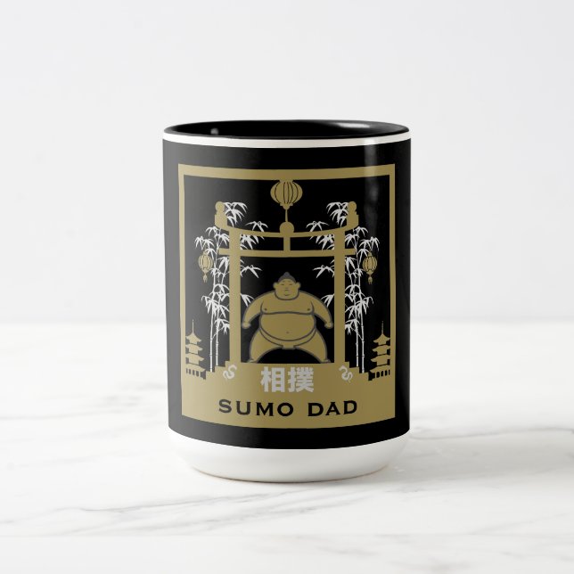 Sumo Wrestler Två-Tonad Mugg (Center)