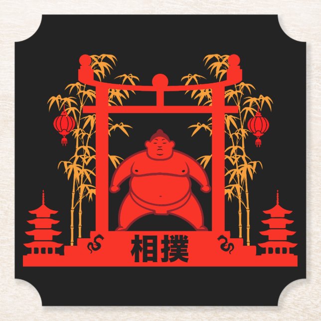 Sumo Wrestler Underlägg Papper (Framsida)
