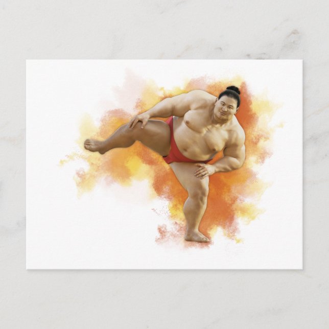 SUMO Wrestler Vykort (Framsida)