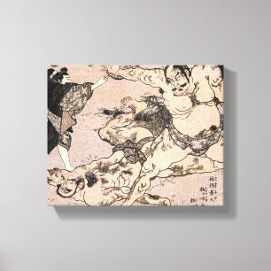 Sumo Wrestlers, Circa 1800s Japan Painting Canvastryck