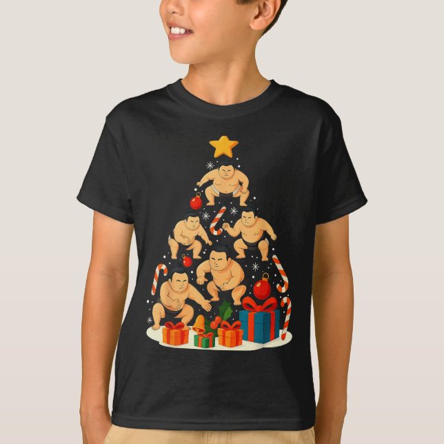 Sumo Wrestling Japanese Sumo Wrestler Christmas Tr T Shirt (Framsida)