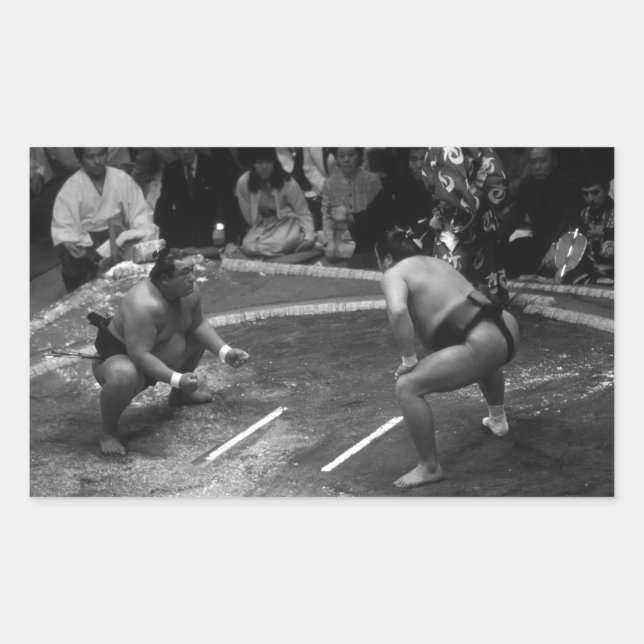 SUMO Wrestling Rektangulärt Klistermärke (Framsida)