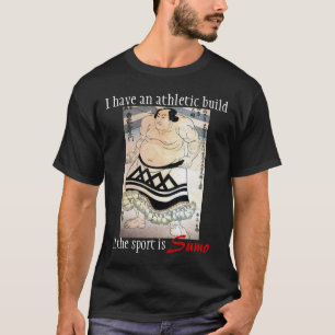 Sumobyggande i svart t shirt