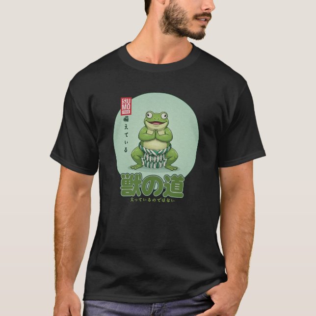 Sumonimals Sumobräda Groda Förberedd T Shirt (Framsida)