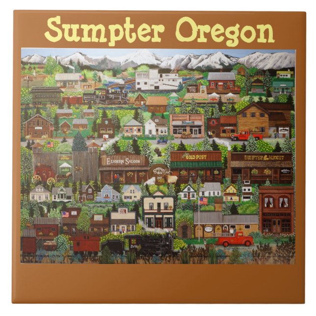 Sumpter Oregon Tile 1 Kakelplatta (Framsidan)