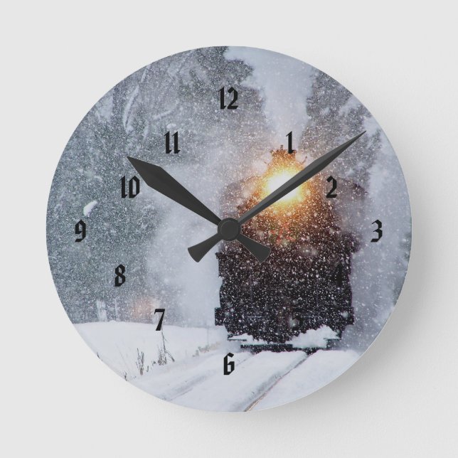 Sumpter Valley Railroad jul Clock Rund Klocka (Framsida)