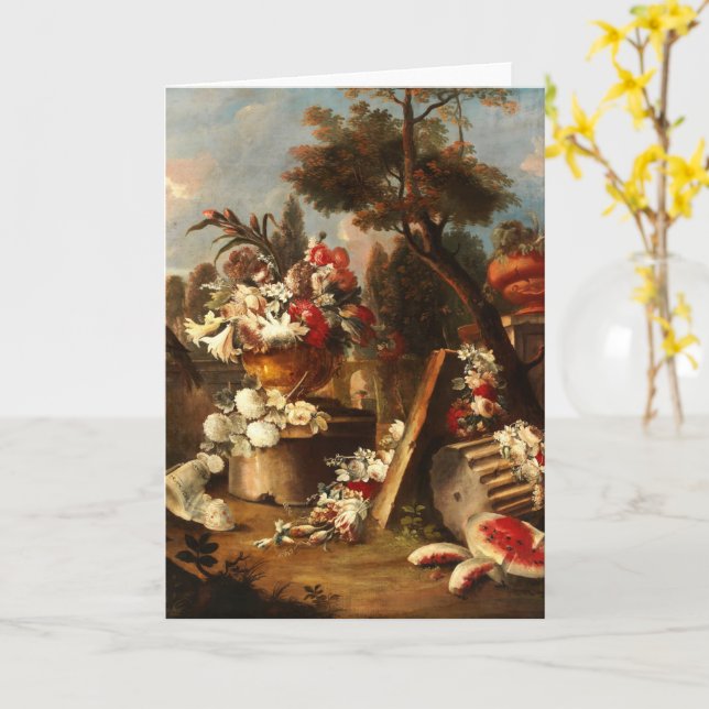 Sumptub Blommigt och fruktlivet Kort (Gul blomma)