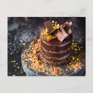 Sumptub Chocolate Ganache Cake Helg Vykort