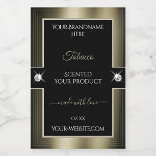 Sumptuous Black Platinum Brilliants Product Label Mat Etikett