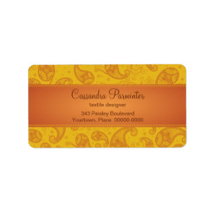Sumptuous Paisley-Adressetiketter Adressetikett