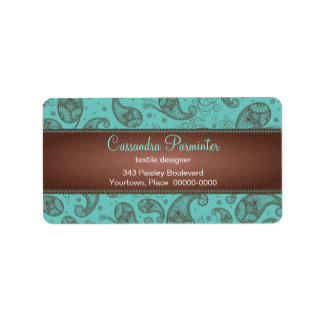 Sumptuous Paisley-Adressetiketter Adressetikett