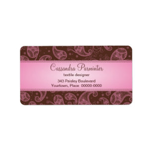 Sumptuous Paisley-Adressetiketter Adressetikett
