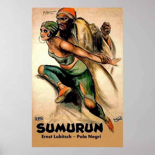 SUMURUN~Ernst Lubitsch ~ Pola Negri ~ Tyskland 192 Poster (Framsidan)
