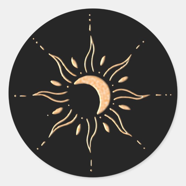 Sun 4 runt klistermärke (Framsida)