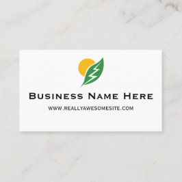 Sun and Leaf with Electricity Zap Business Card Visitkort