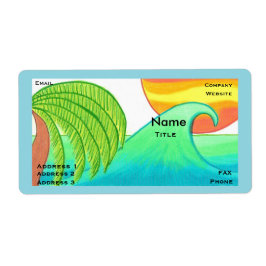 Sun and Surf Business Card Template Fraktsedel