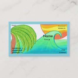 Sun and Surf Business Card Template Visitkort
