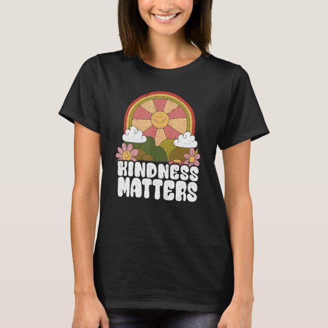 Sun Anti Bullying Rainbow Kindness Matters Sped Te T Shirt (Framsida)