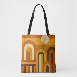 Sun & Arches Mid Century Modern Geometric Design Tygkasse