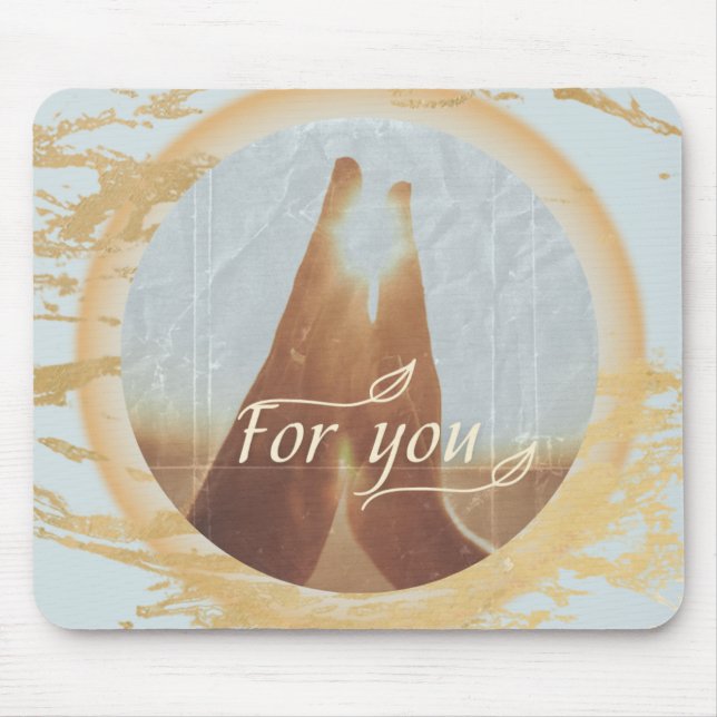 Sun Between Hands Mouse Pad  Musmatta (Framsidan)