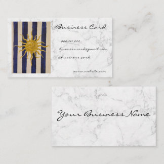 Sun & Blue Striped BusinessCard Granite Background Visitkort