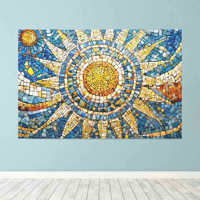 sun celestial mosaic 003 canvastryck (Insitu (trägolv))
