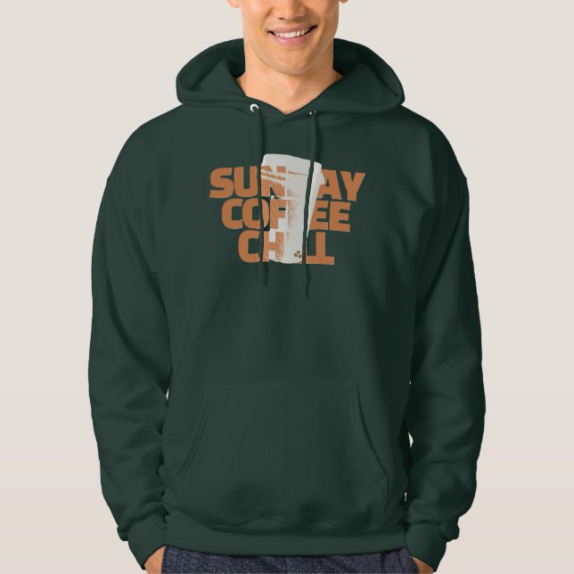 Sun Day Coffee Chill Graphic Hoodie (Framsida)
