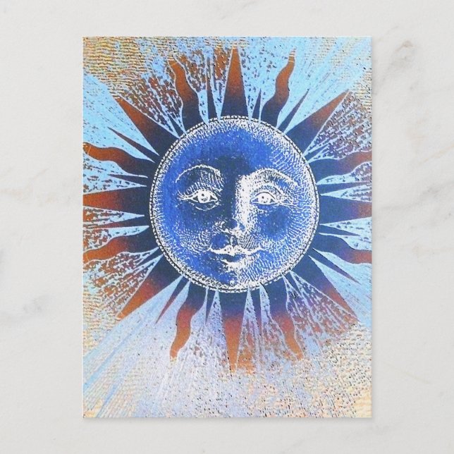 Sun Face Vykort (Framsida)