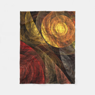 Sun Flower Blommigt Modern Abstrakt Art Mönster Fleecefilt