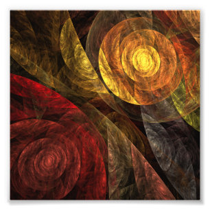 Sun Flower Blommigt Modern Abstrakt Art Mönster Fototryck