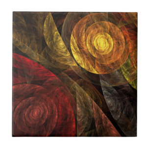 Sun Flower Blommigt Modern Abstrakt Art Mönster Kakelplatta