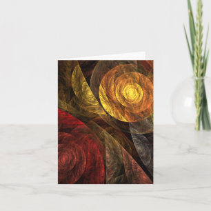 Sun Flower Blommigt Modern Abstrakt Art Mönster Kort