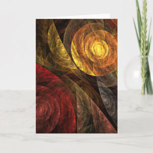 Sun Flower Blommigt Modern Abstrakt Art Mönster Kort