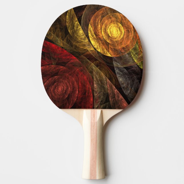 Sun Flower Blommigt Modern Abstrakt Art Mönster Pingisracket (Framsidan)