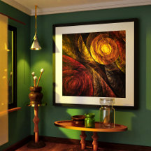 Sun Flower Blommigt Modern Abstrakt Art Mönster