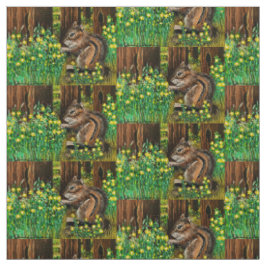 Sun Flower Chipmunk Tyg