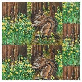 Sun Flower Chipmunk Tyg