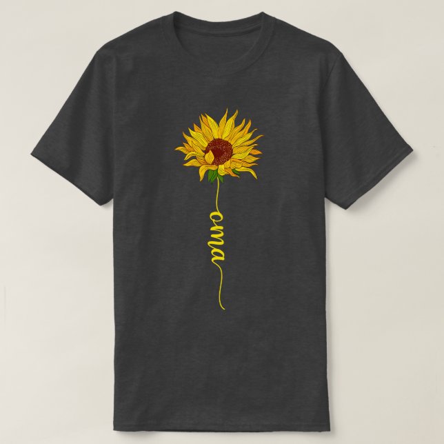 Sun Flower Cute Oma Sorority Jul Te T Shirt (Design framsida)