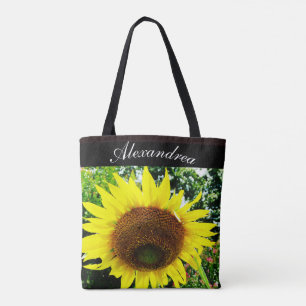 Sun Flower i sol personlig med Namn Tygkasse