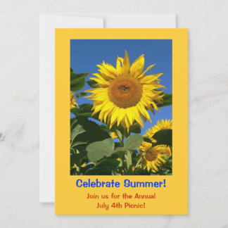 Sun Flower-inbjudningskort för sommaren Party Inbjudningar