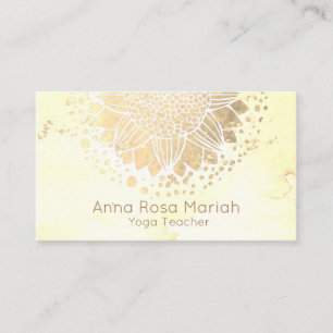*~* Sun Flower Mandala Glitter Andlig Yoga Visitkort