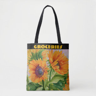 Sun Flower Tote Bag Tygkasse