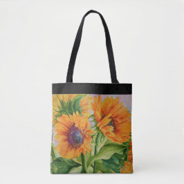 Sun Flower Tote Bag Tygkasse