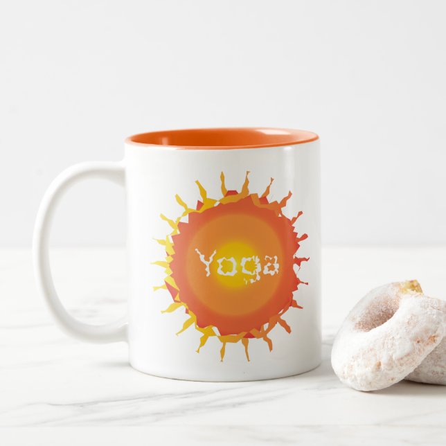 Sun Hot Yoga Två-Tonad Mugg (Med munk)
