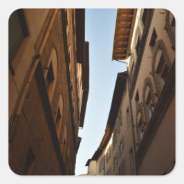 Sun-kissed Street Fyrkantigt Klistermärke