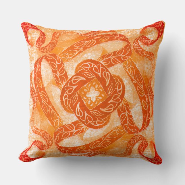 Sun-Kissed Swirl Knot Pattern Kudde (Framsida)