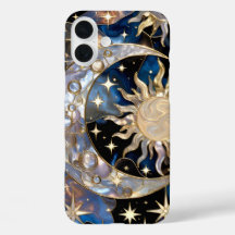 Sun Moon iPhone-fodral Stained Glass Celestial Gul