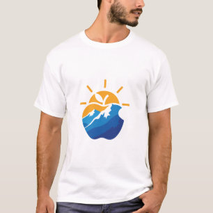 Sun Mountain Wave Circle Naturälskare T-Shirt