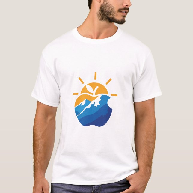 Sun Mountain Wave Circle Naturälskare T-Shirt (Framsida)