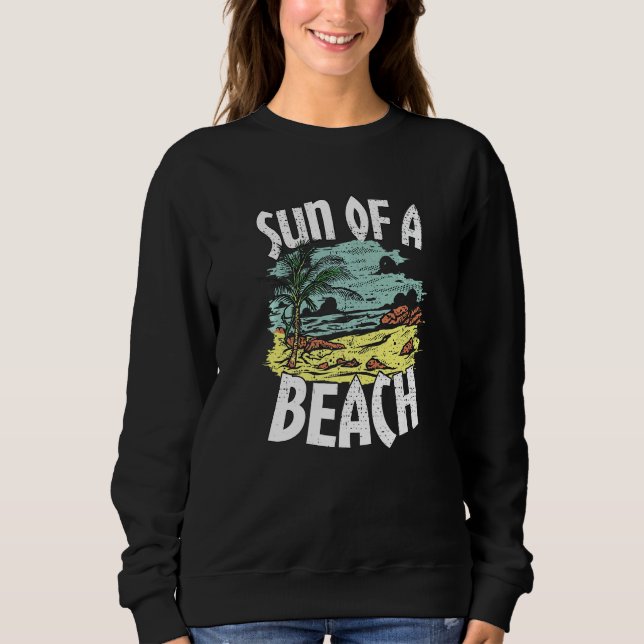 Sun Of A Beach! Island Beach Premium T Shirt (Framsida)